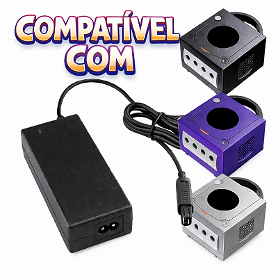 Fonte Bivolt Compatível com Nintendo GameCube (110v-220v)