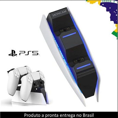 Base Dupla Carregadora De Controles Dualsense Playstation 5 Ps5 Honcam