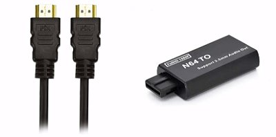 Conversor Adaptador Hdmi Para Super Nintendo / Nintendo 64 / Nintendo Gamecube + Cabo HDMI