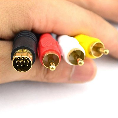 Cabo AV RCA para Sega Saturn / Cabo 3 Cores para Sega Saturn