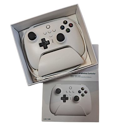 Controle Sem Fio 8BitDo Ultimate 2.4G - Edição Branca (Usado)