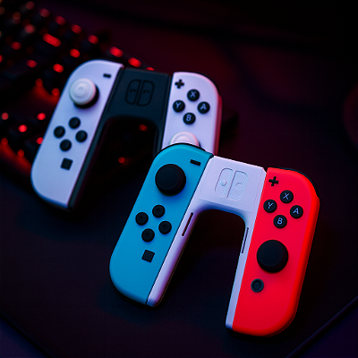 Grip Suporte Compacto compatível com Joy-Cons Nintendo Switch