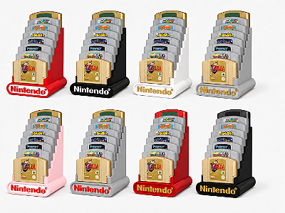 Suporte Porta Cartuchos Compatível com Nintendo 64 para 8 ou 6 Jogos Organizador Expositor com Várias Cores