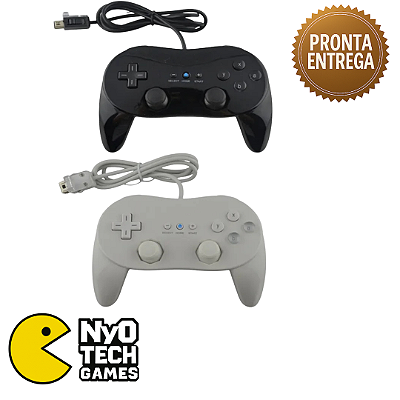 Controle Clássico Pro Compatível com Nintendo Wii - Modelo Com Fio (Conexão via Wii Remote)