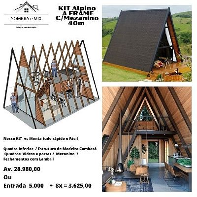 10 Kits de Chalés de Madeira (A-Frame) mais baratos do Brasil 