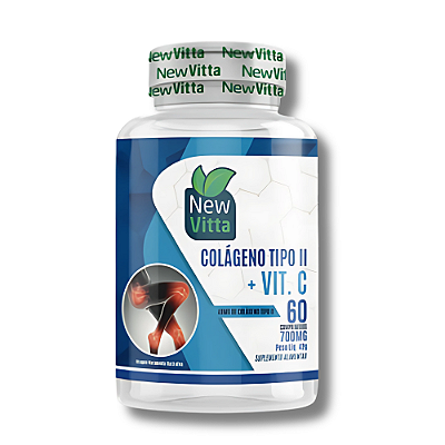 COLÁGENO TIPO II + VIT. C 700MG 60 CAPS - NEW VITTA