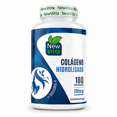 COLÁGENO HIDROLISADO + VITAMINA C 180 CAPS - NEW VITTA