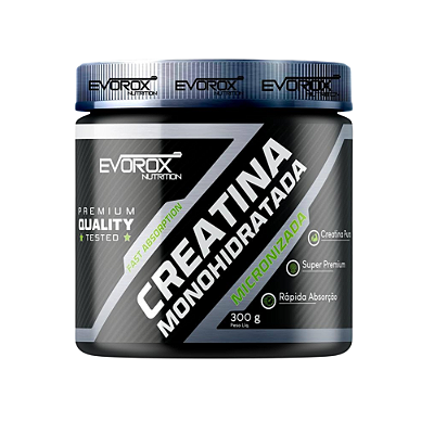 CREATINA MONOHIDRATADA MICRONIZADA POTE 300G - EVOROX NUTRITION