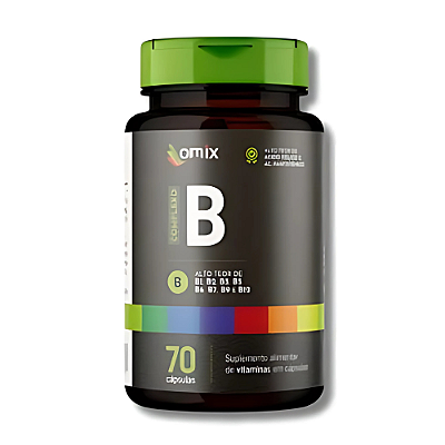 COMPLEXO B POTE  70 CÁPSULAS - OMIX HEALTH
