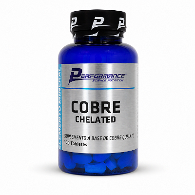 COBRE QUELATO 100 TABLETES - PERFORMANCE NUTRITION