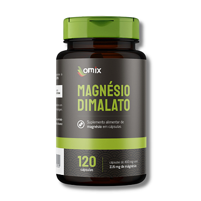 MAGNÉSIO DIMALATO FRASCO 120 CAPS - OMIX HEALTH