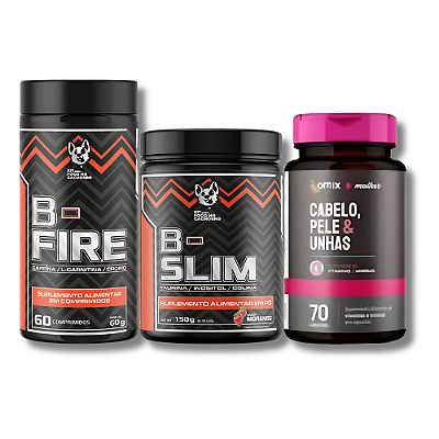 KIT MAGRA E LINDA (B- FIRE + B- SLIM + CABELO, PELE & UNHA)