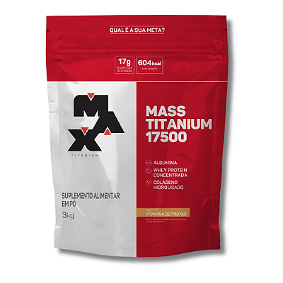 HIPERCALÓRICO MASS TITANIUM 17500 REFIL 3KG - MAX TITANIUM