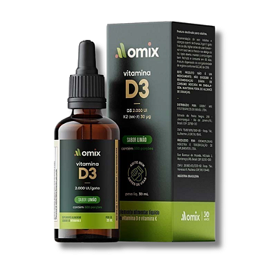 VITAMINA D3 LÍQUIDA EM GOTAS 30 ML - OMIX HEALTH