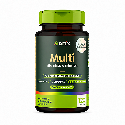 MULTIVITAMÍNICO E MINERAL POTE 120 CÁPSULAS - OMIX HEALTH
