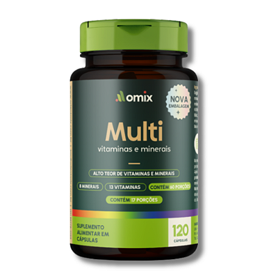 MULTIVITAMÍNICO E MINERAL POTE 120 CÁPSULAS - OMIX HEALTH