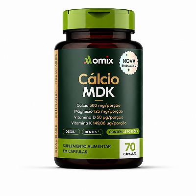CÁLCIO MDK POTE 70 CÁPSULAS - OMIX HEALTH