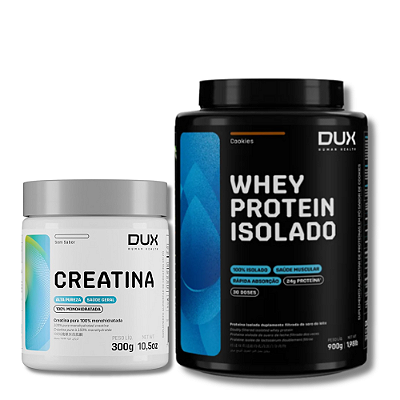WHEY PROTEIN ISOLADO POTE 900G + CREATINA MONOHIDRATADA 300G - DUX HUMAN HEALTH