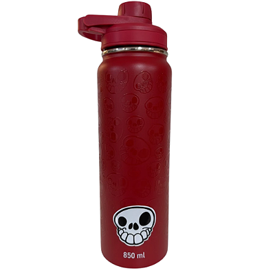 GARRAFA TÉRMICA LISA AÇO INOX 850 ML – NAÇÃO CAVEIRA