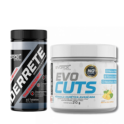 KIT EMAGRECEDOR DERRETE 60 COMPRIMIDOS + EVO CUTS 210G