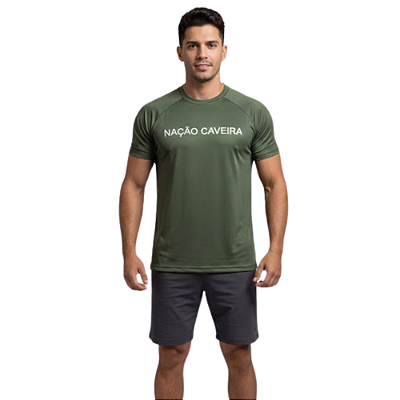 CAMISETA NAÇÃO CAVEIRA VERDE MILITAR