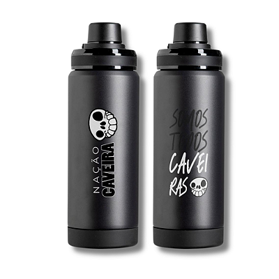 GARRAFA TÉRMICA SOMOS TODOS CAVEIRA AÇO INOX 600ML – LANÇAMENTO