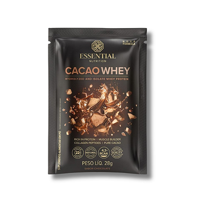CACAO WHEY SACHÊ 28G – ESSENTIAL NUTRITION