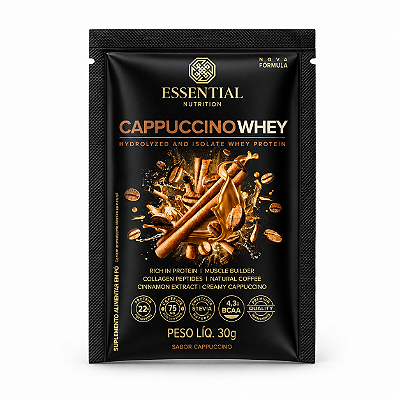CAPPUCCINO WHEY SACHÊ 30G – ESSENTIAL NUTRITION