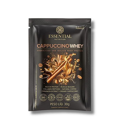 CAPPUCCINO WHEY SACHÊ 30G – ESSENTIAL NUTRITION