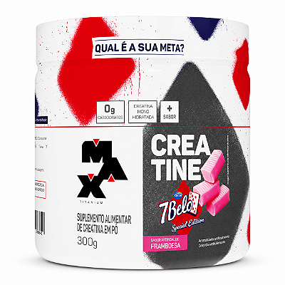 CREATINA MONOHIDRATADA SABOR 7 BELO POTE 300 G – MAX TITANIUM