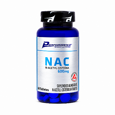 NAC N-ACETYL CISTEINA 600MG 60 TABS - PERFORMANCE NUTRITION