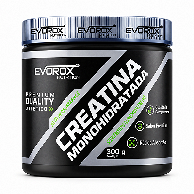 CREATINA MONOHIDRATADA MICRONIZADA POTE 300G - EVOROX NUTRITION