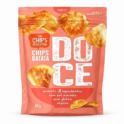 CHIPS DE BATATA DOCE 60G - THE CHIPS REVOLUTION