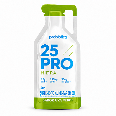 25 PRO HIDRA GEL DE CARBOIDRATO COM ELETRÓLITOS 40G - PROBIÓTICA