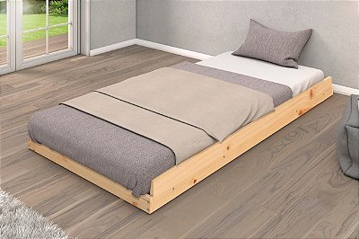 Cama Auxiliar Madeira Maciça Cor Natural