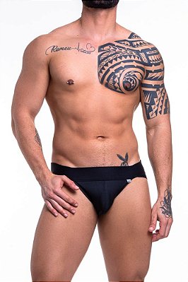 JOCK STRAP - Sunga Grega em Suplex  Elástico Liso - Cor: Preto -Tamanho: Único | SD118A