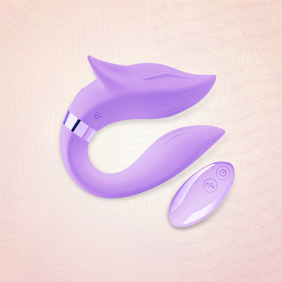FOX - Vibrador pra Casal com Controle Remoto - Cor : Lilás