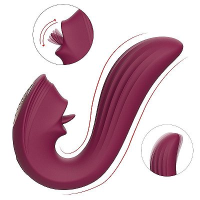 VELVET - Vibrador de Ponto G e Clitóris com Língua