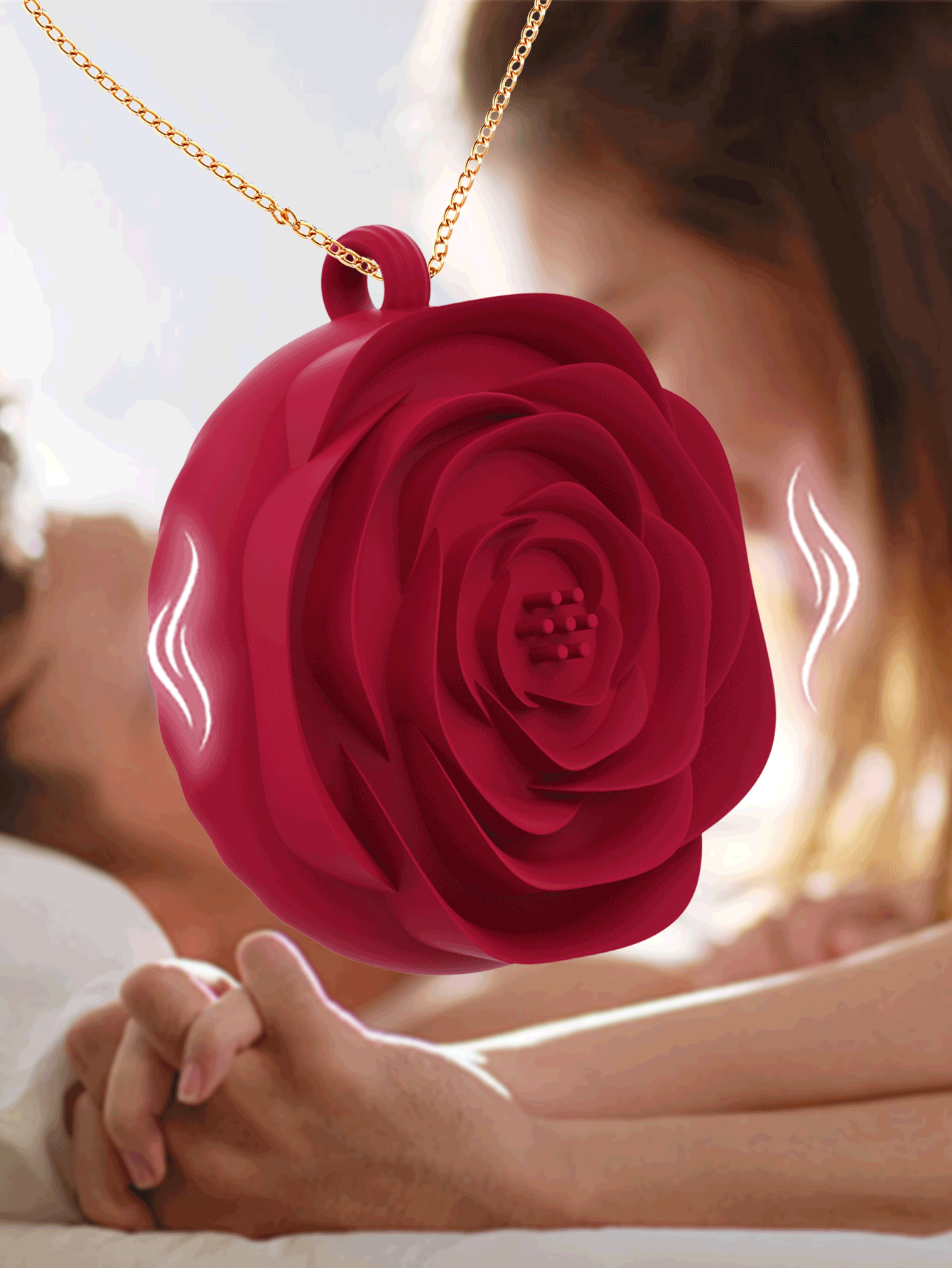 VIBRADOR DE CLITÓRIS ROSA |  FORMATO DE COLAR