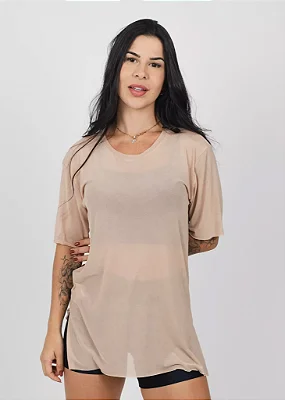 Blusão Tule Amêndoa