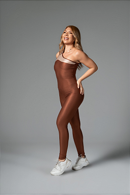 Macacão Poliana Ferrugem e Areia