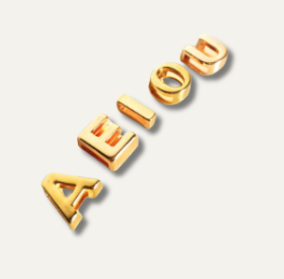 Letras e Emojis Dourados