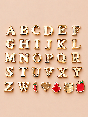 Letras e Emojis Dourados | Monte palavras ou frases