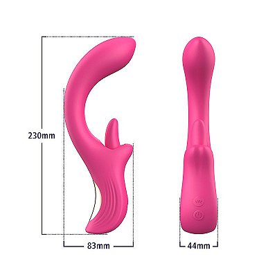 Vibrador de Ponto G e Clitóris com Estimulação com Língua 360