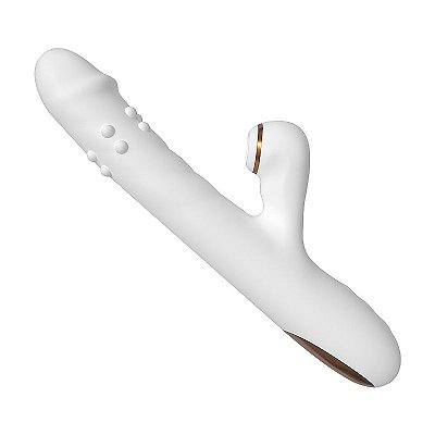 Vibrador de Ponto G e Clitóris com Vai e Vem de Esferas