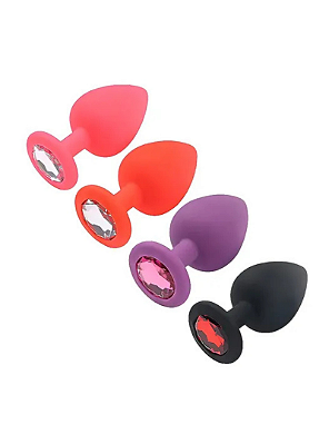 Plug Joia Redondo Silicone | Tamanhos e Cores Variadas
