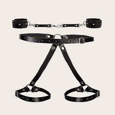 Harness em Couro com Algema