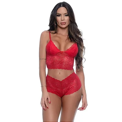 Cj Cropped Renda s/ Bojo