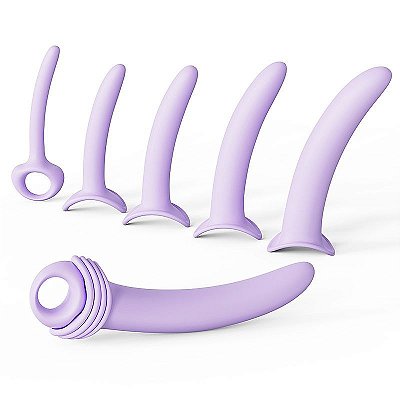 Kit | Dilatador Vaginal Curvado com 5 Tamanhos