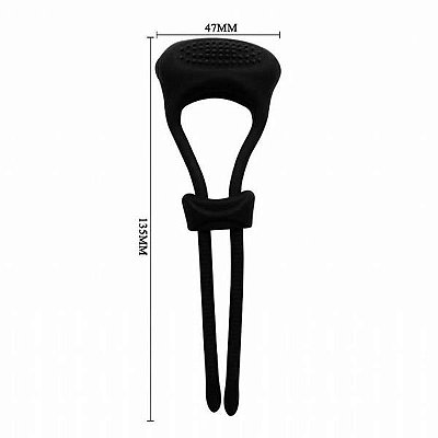 CURITIS - Anel Peniano Flexível com Vibrador | Medida Interna: 3,7 cm (1110)